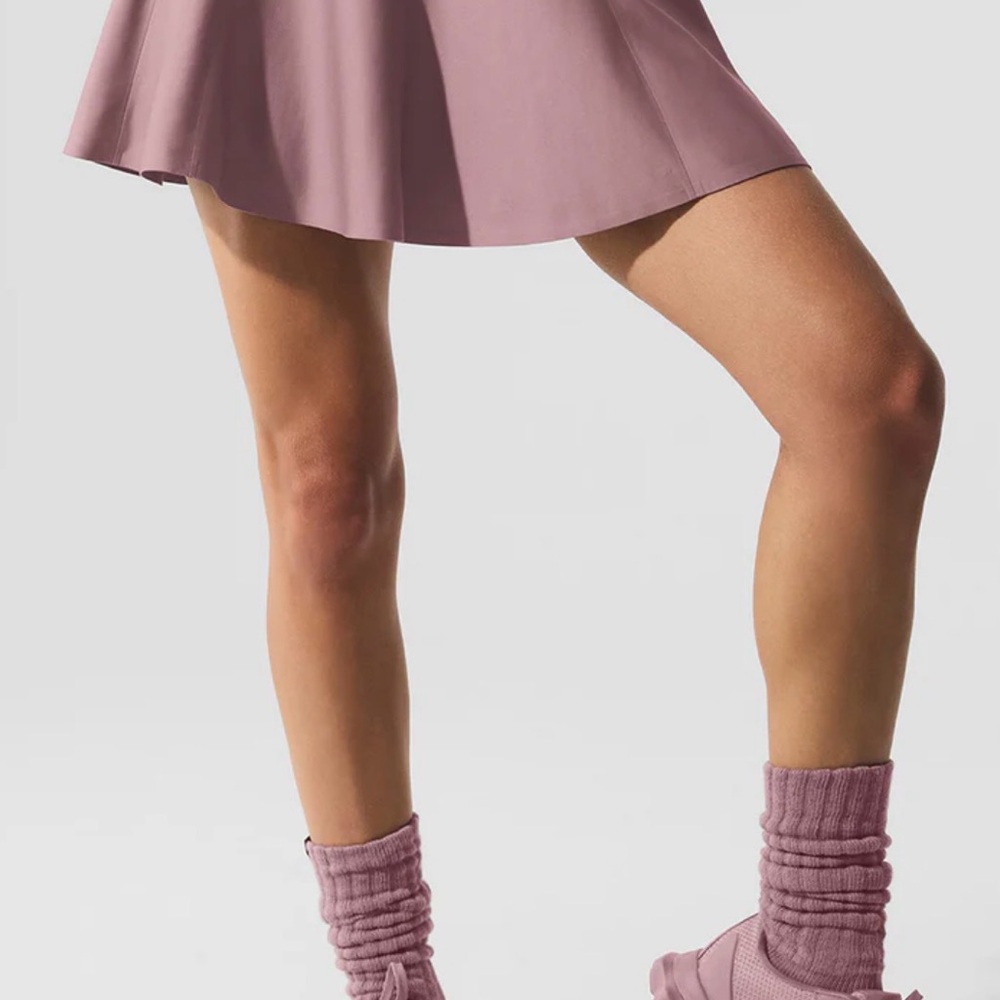 Alo Down The Line Tennis Skirt Smokey Quartz Airlift sz S